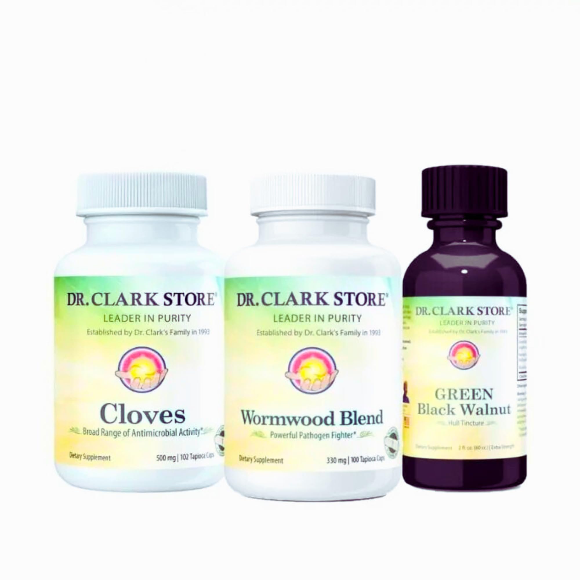 Dr Clark Store Intestine Support bottle, visual packaging suggesting daily digestion support.