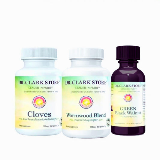 Dr Clark Store Intestine Support bottle, visual packaging suggesting daily digestion support.