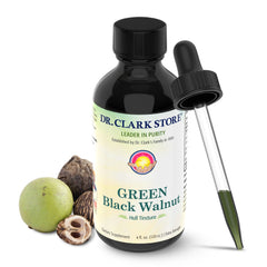 Dr Clark Store Original Green Walnut Tincture bottle shows extra-strength formula.