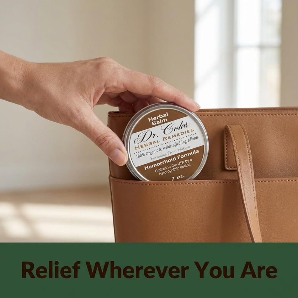 Dr. Cole's Hemorrhoid Balm on skin provides everyday comfort.