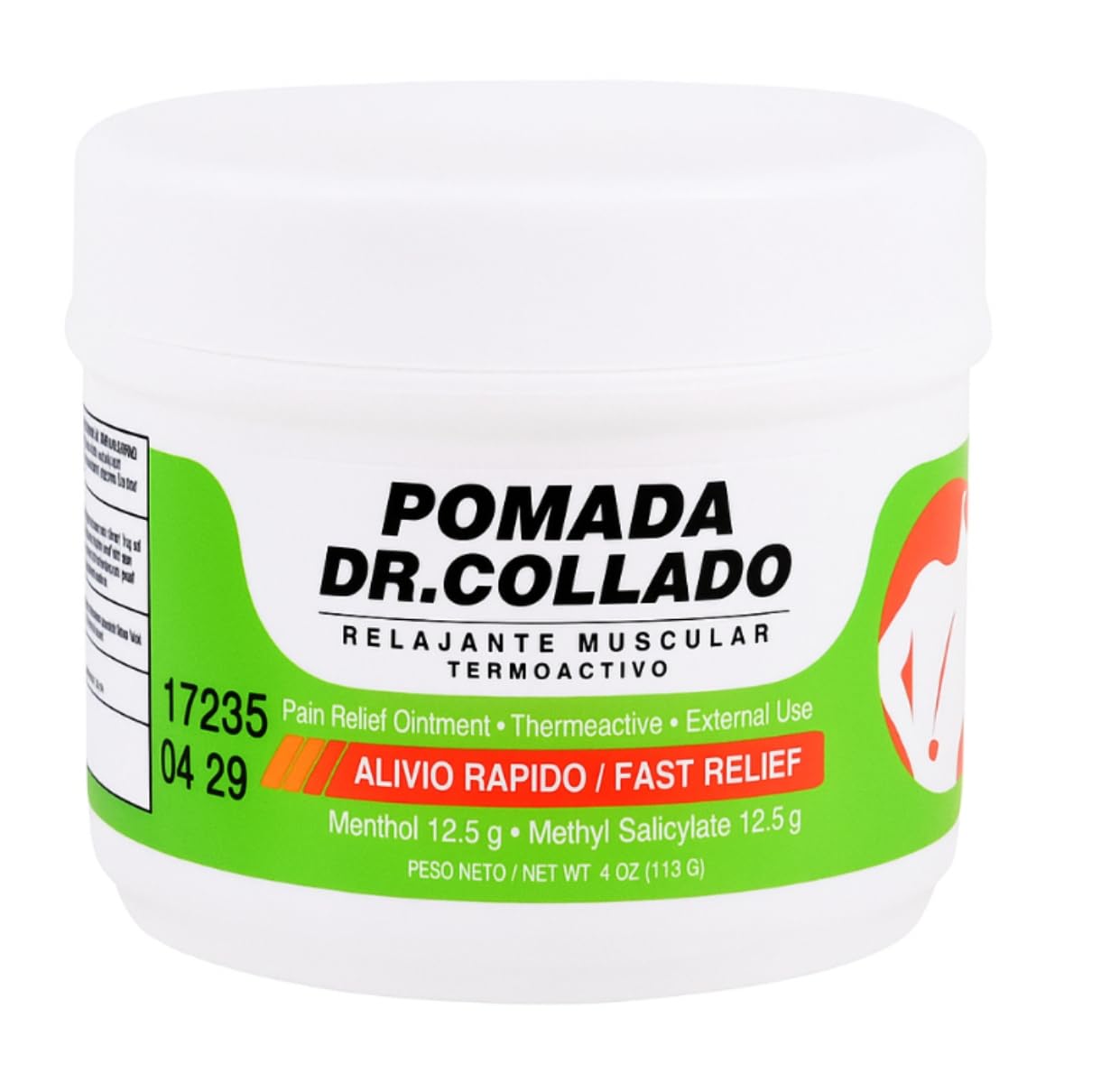Dr. Collado Analgesic Gel 4 oz tube for quick topical cooling relief