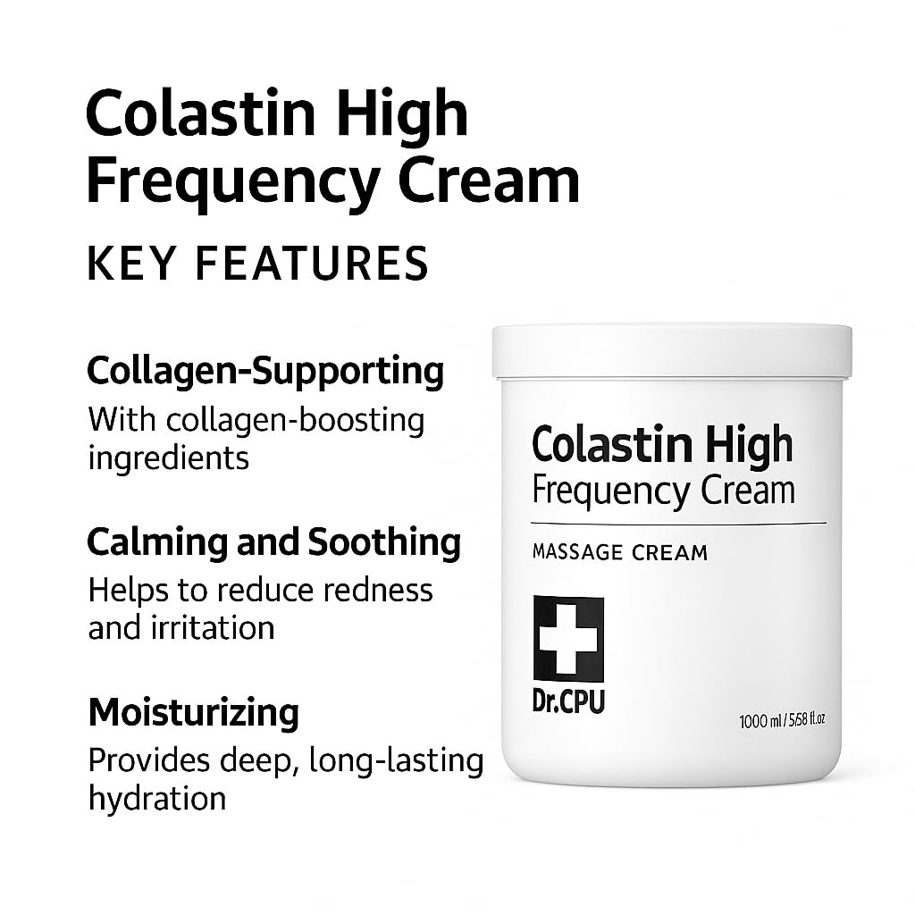 Dr CPU Collastin with green tea and tea tree extracts for soothing care.