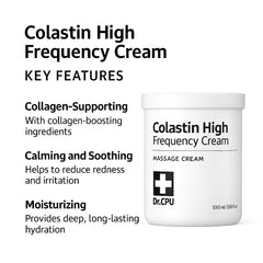 Dr CPU Collastin with green tea and tea tree extracts for soothing care.