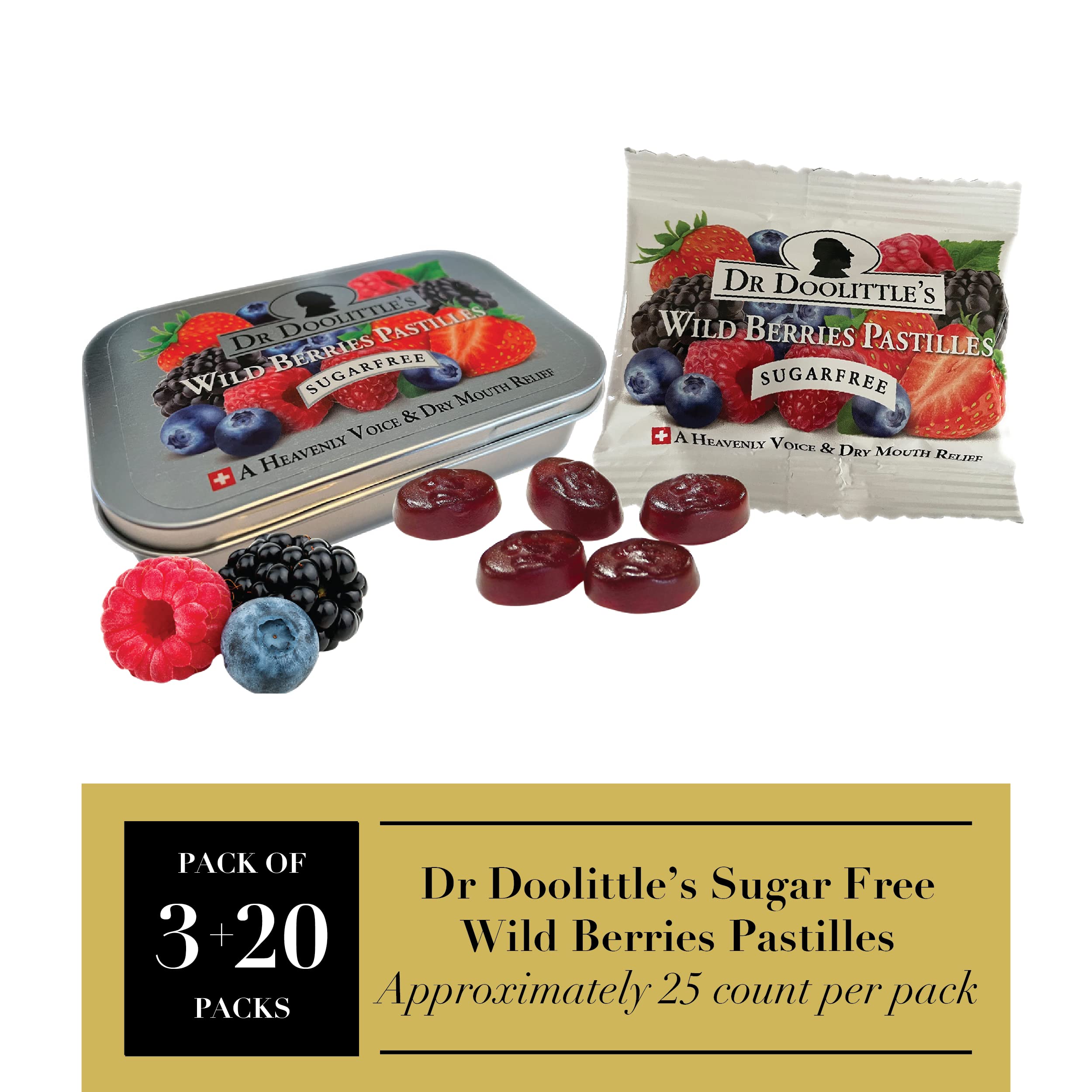 Dr Doolittle's 3-pack box shows extended supply for daily use and travel