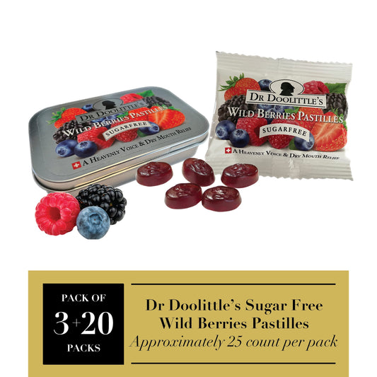 Dr Doolittle's 3-pack box shows extended supply for daily use and travel