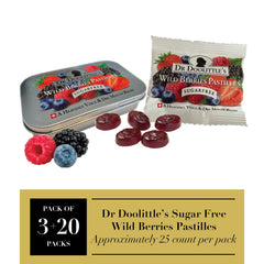 Dr Doolittle's 3-pack box shows extended supply for daily use and travel