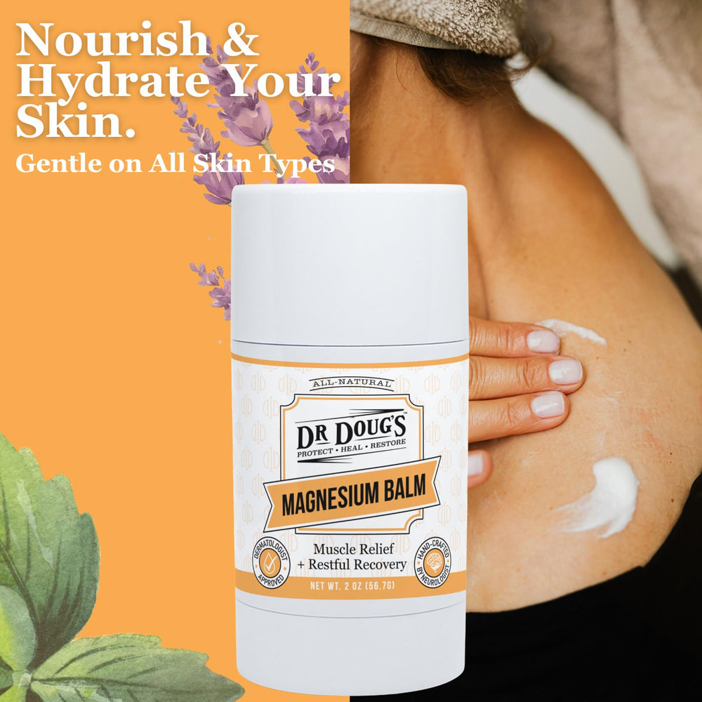 Bedtime routine with Dr. Doug's balm for relaxing preparation.