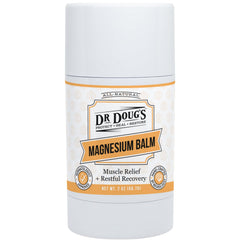 Dr. Doug's magnesium balm twist-up bottle for on-the-go muscle relief.
