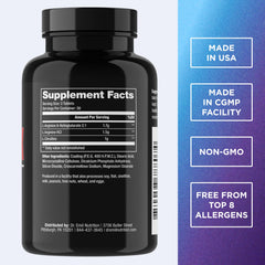 Dr. Emil Nutrition Elite L-Arginine bottle side view shows convenient tablet form.