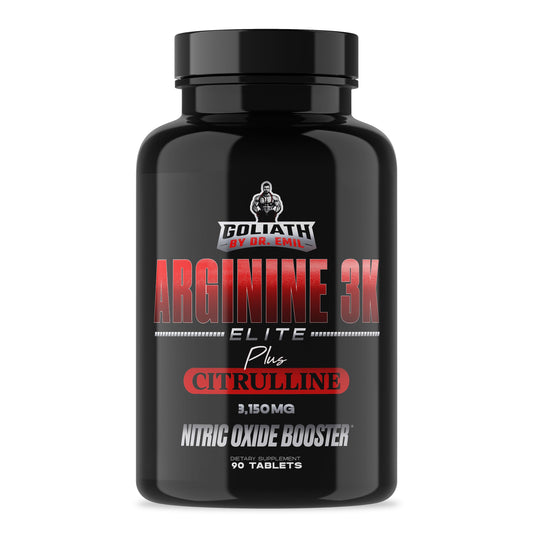 Dr. Emil Nutrition Elite L-Arginine bottle top view may support daily endurance.
