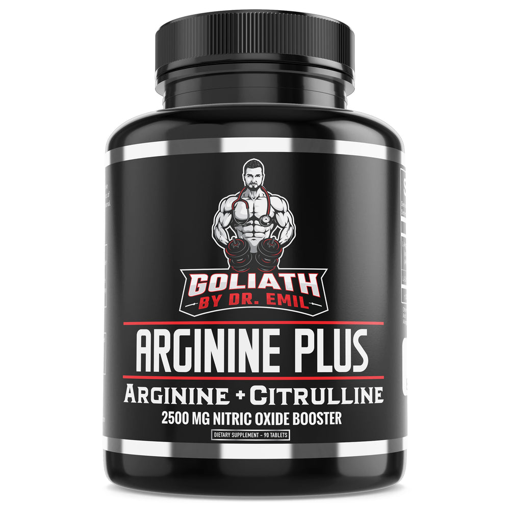 DR. EMIL NUTRITION Arginine Plus bottle with convenient high-dose NO precursors