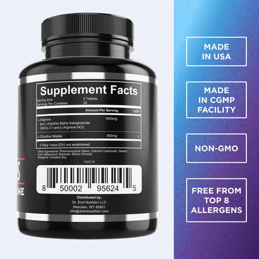 DR. EMIL NUTRITION Arginine Plus tablets ready for daily use