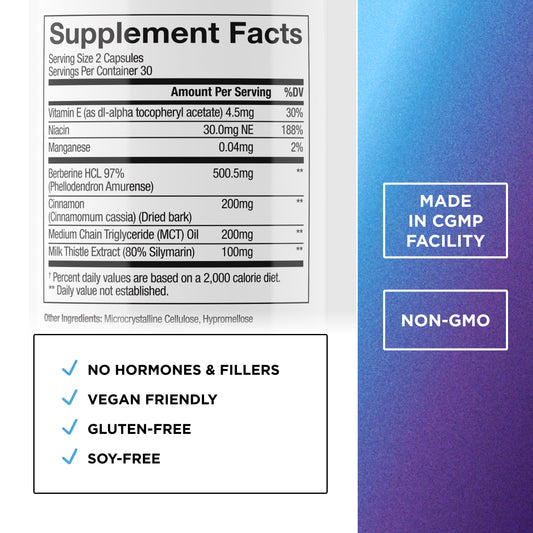 DR. EMIL NUTRITION Berberine capsules closeup reveals pill texture and digestion-friendly design.