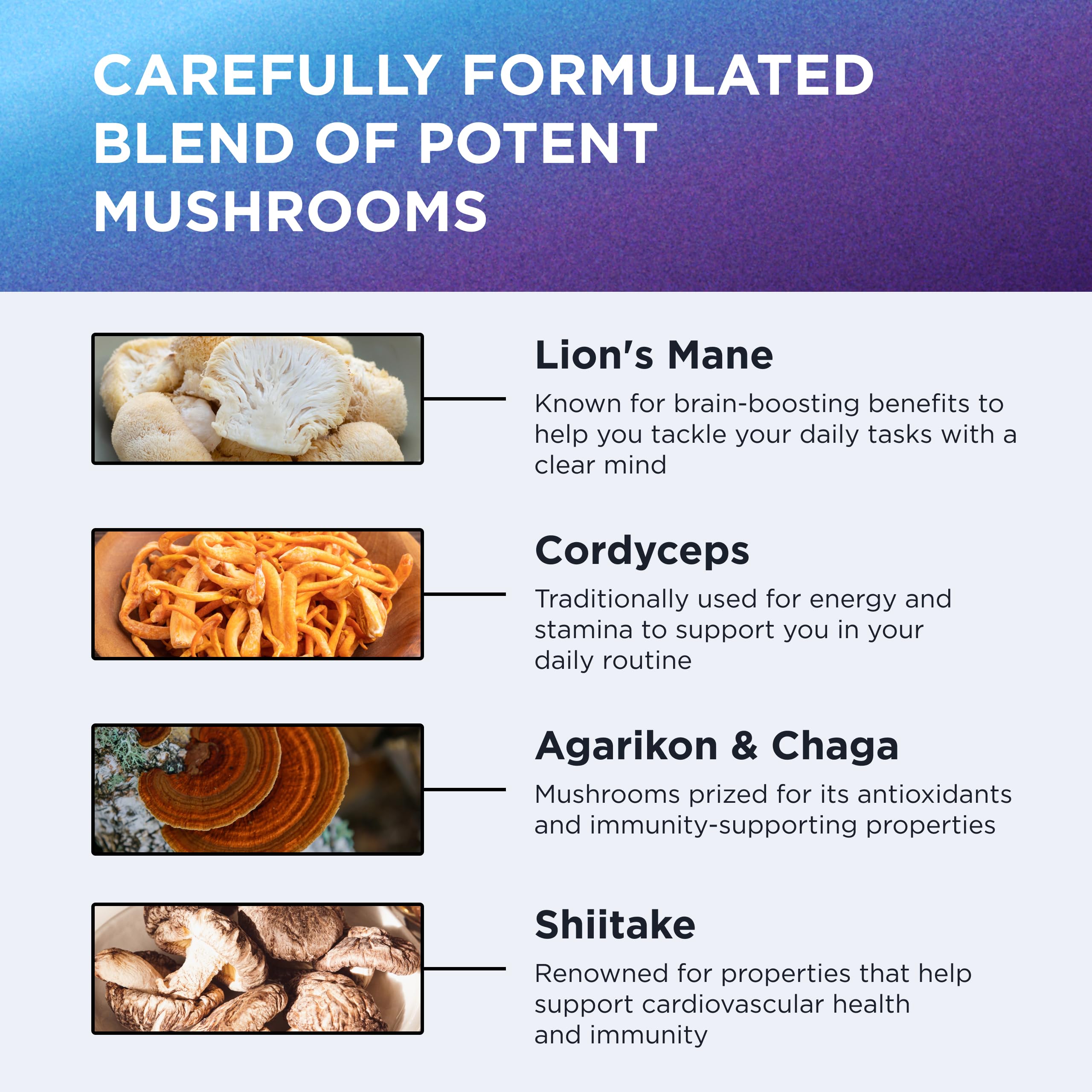 DR. EMIL NUTRITION Cordyceps mushroom extract feature