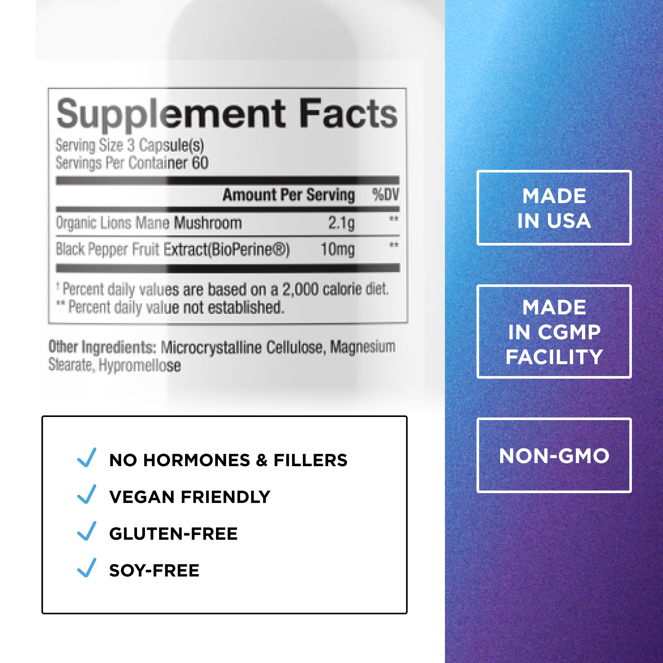 DR. EMIL NUTRITION Lion's Mane bottle with label for immune support.