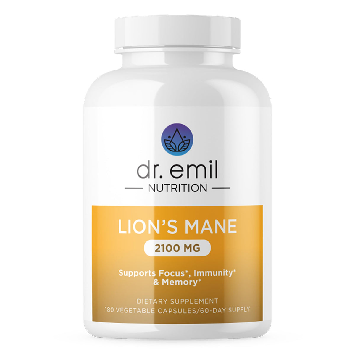 DR. EMIL NUTRITION Lion's Mane capsules for daily focus.
