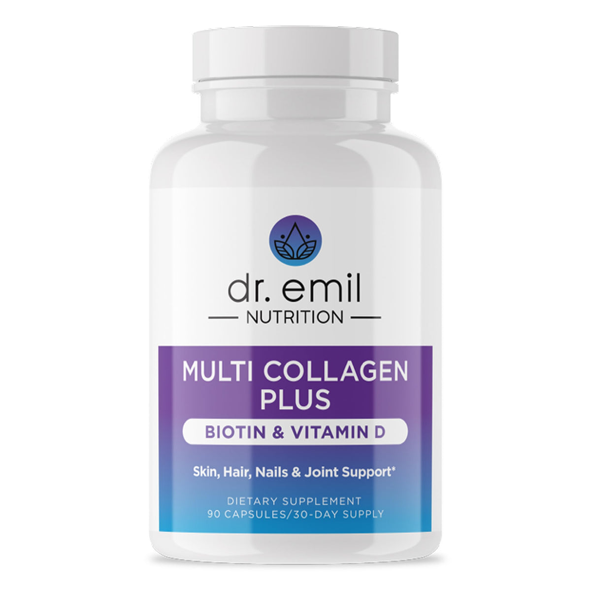 DR. EMIL NUTRITION Multi Collagen Plus bottle pour supports hair and nails