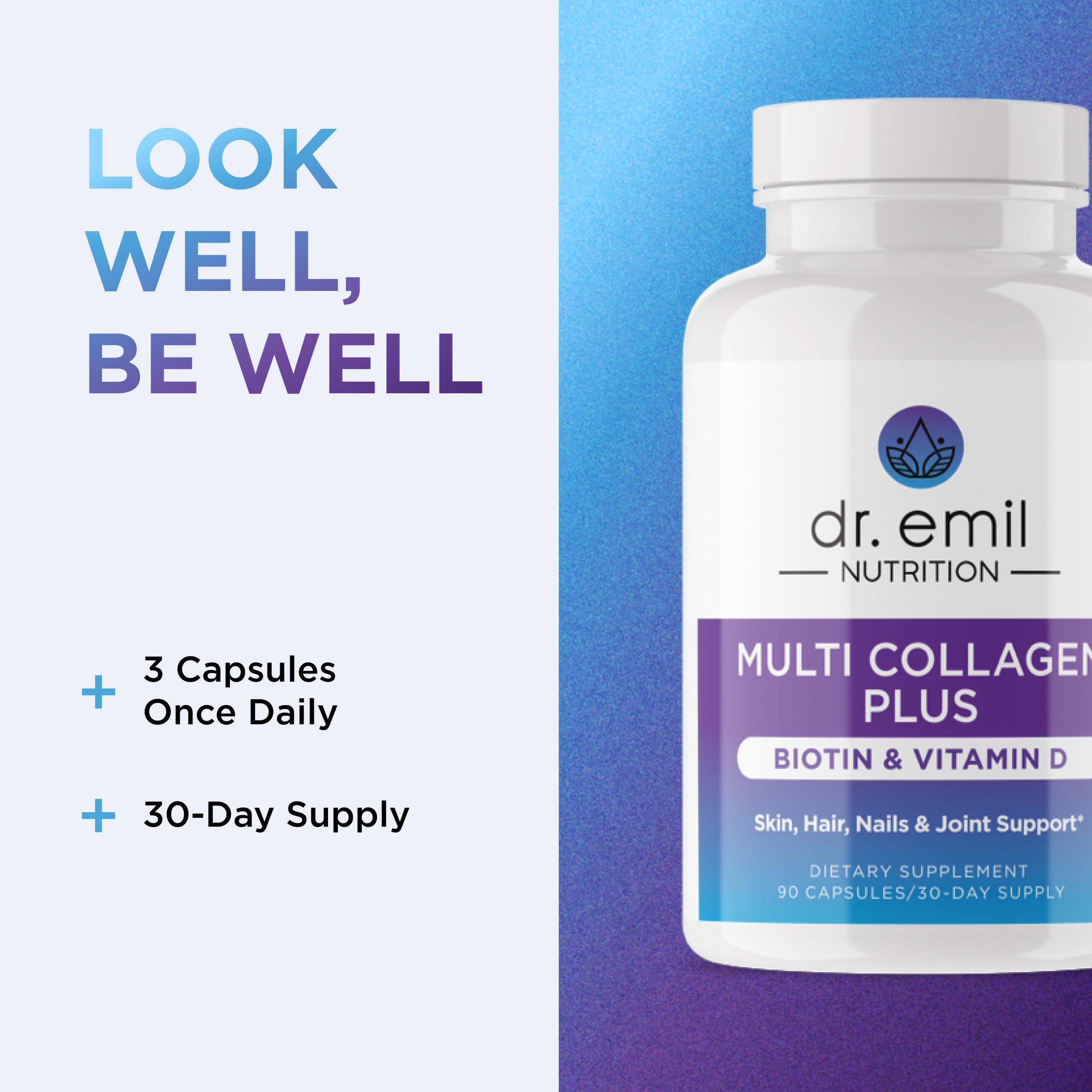 DR. EMIL NUTRITION packaging on shelf for daily collagen routine