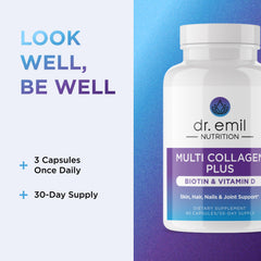 DR. EMIL NUTRITION packaging on shelf for daily collagen routine