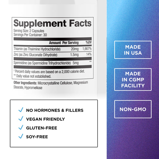 DR. EMIL NUTRITION Spermidine tablets on pack for daily vitality