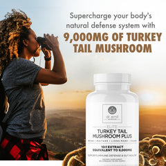 DR. EMIL NUTRITION Turkey Tail capsules close-up for convenient daily support.