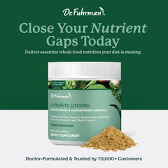 Dr. Fuhrman bottle on kitchen shelf conveys everyday wellness routine