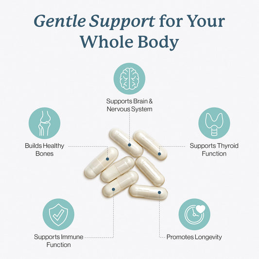 Gentle Care bottle highlighting organic fruit and vegetable blend phytonutrients