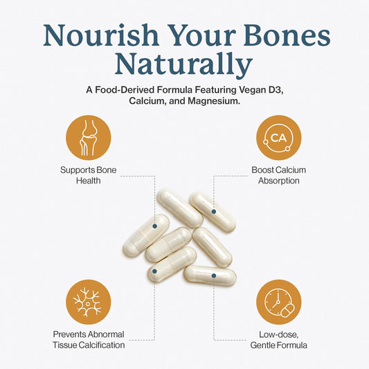 Dr. Fuhrman Osteo bottle cap, showing simple, daily dosage for bone support.