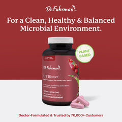 120 capsules indicate a 30-day supply for daily urinary health routine.