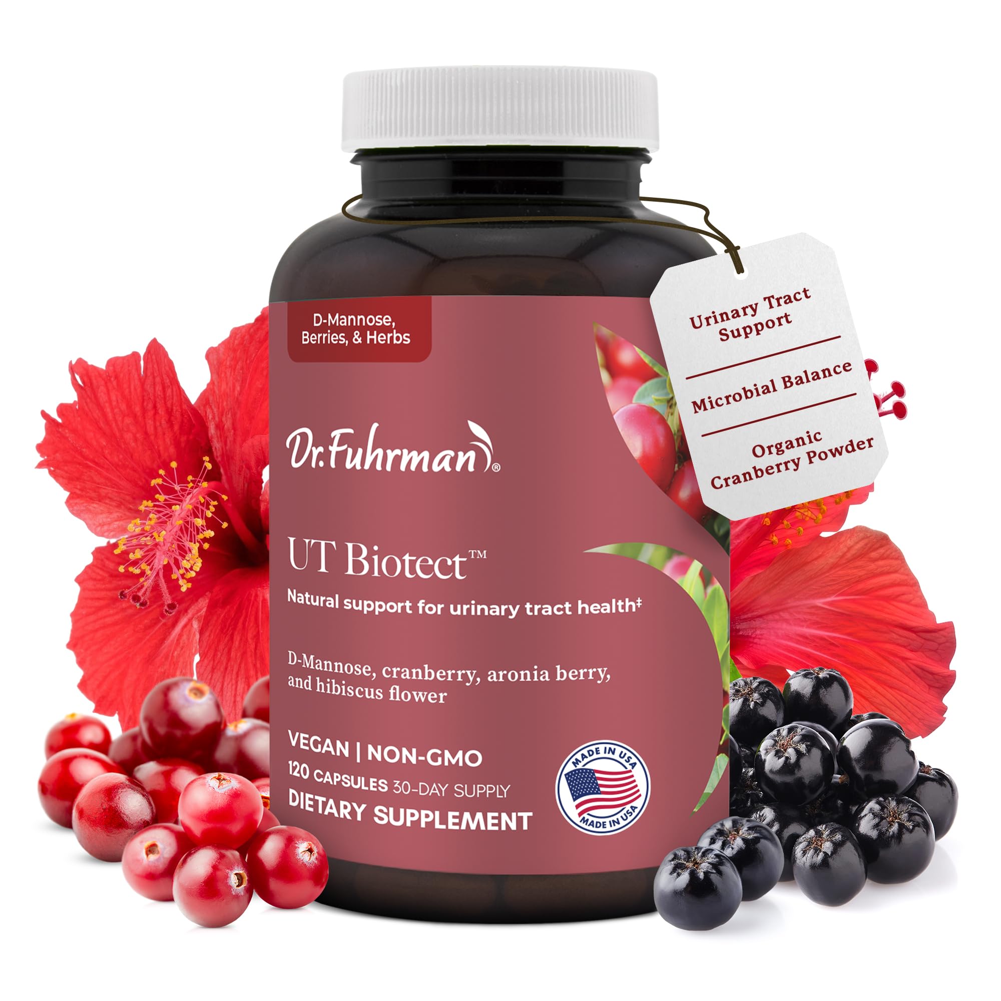 Dr. Fuhrman UT Biotect bottle and capsules for urinary support on the go.