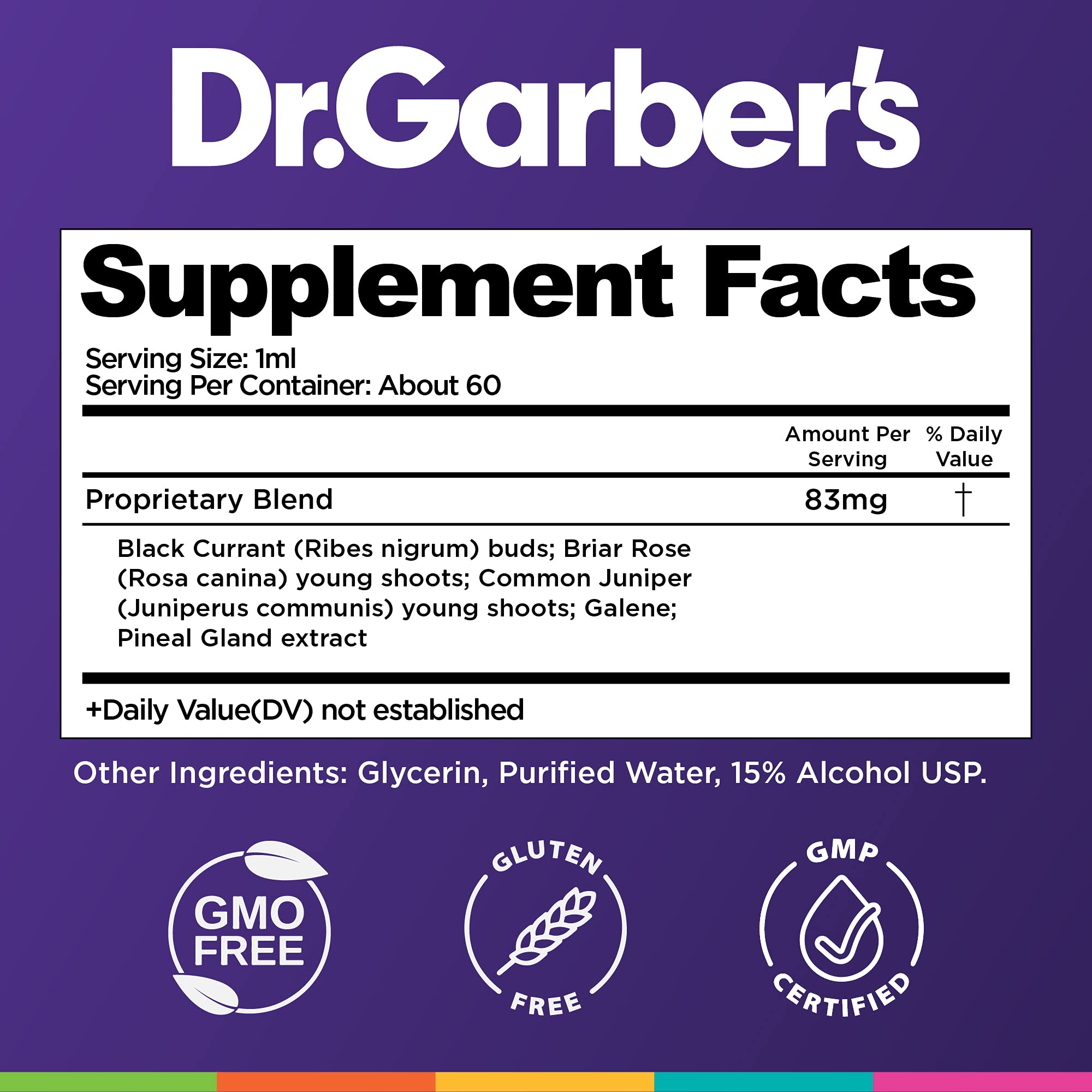 DR.GARBER'S Enviro Defense bottle side angle showing label details and ingredients.