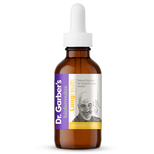 DR.GARBER'S Lung Health bottle front for easy daily supplementation.