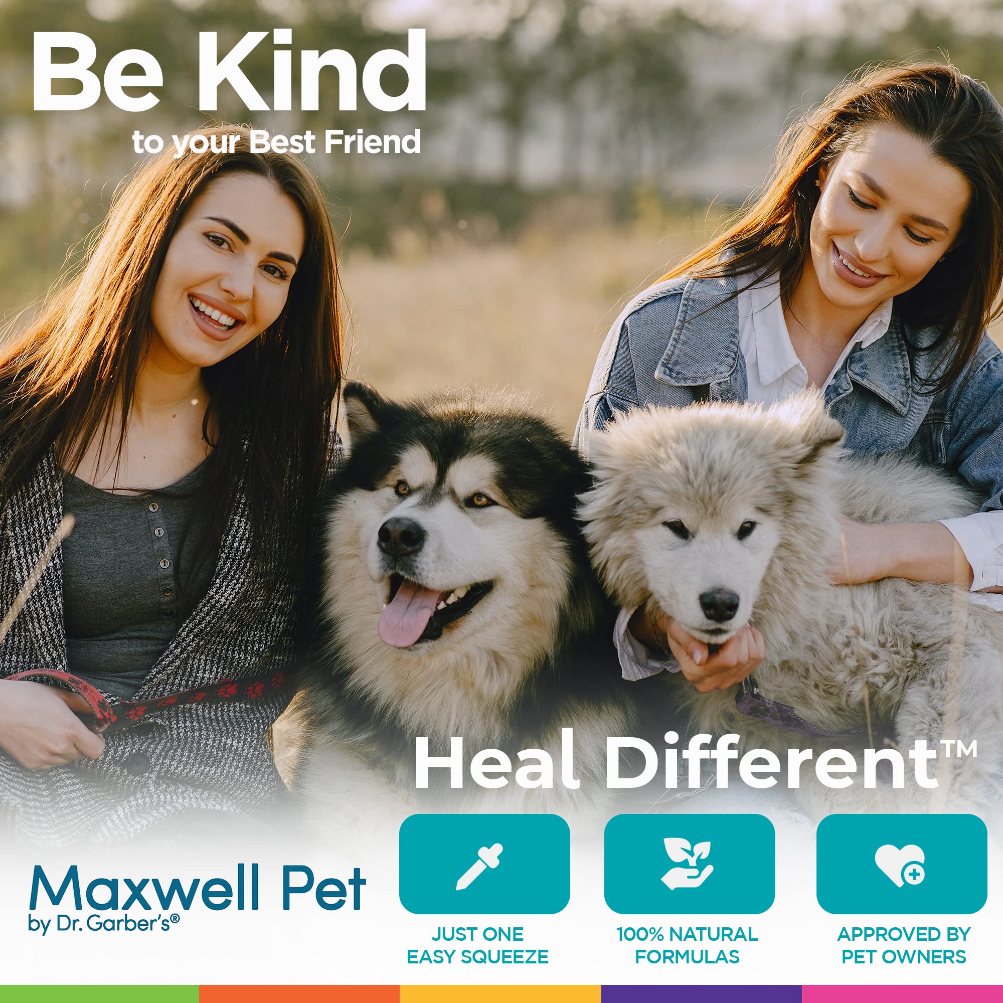 DR.GARBER'S Maxwell Pet stress-situations-use depicts calming aid during fireworks.