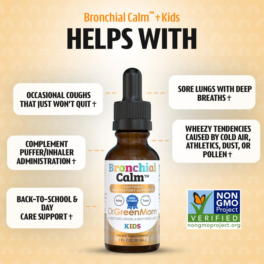 Dr. Green Mom Bronchial Calm Kids dropper for precise dosing