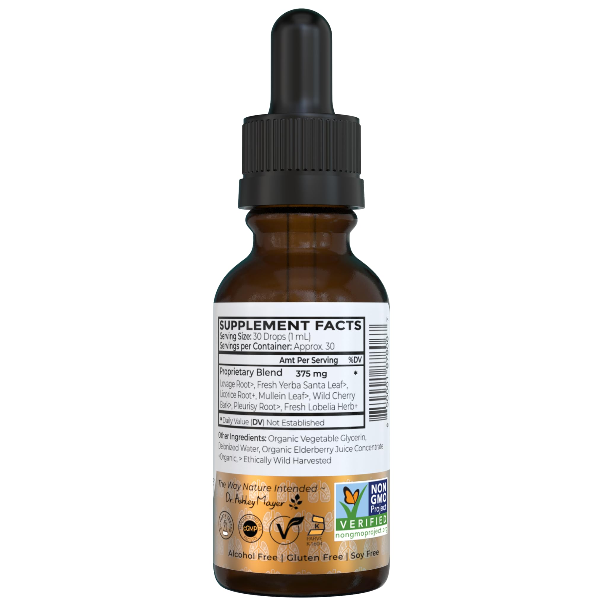 Dr. Green Mom cgmp and FDA-registered facility seal on packaging