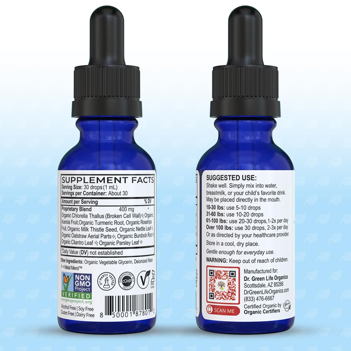 Dr. Green Mom VaxClear vegan product produced in a GMP facility.