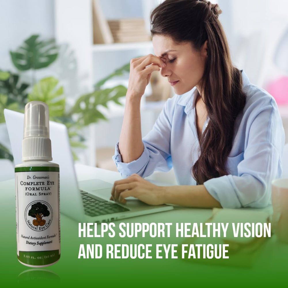 Dr. Grossman’s Complete Eye Formula includes bilberry extract for ocular wellness.