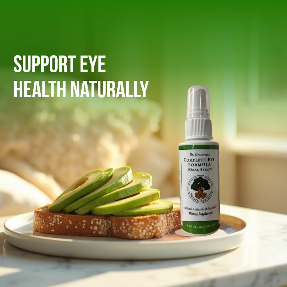 Dr. Grossman’s Complete Eye Formula features lutein and zeaxanthin for vision support.