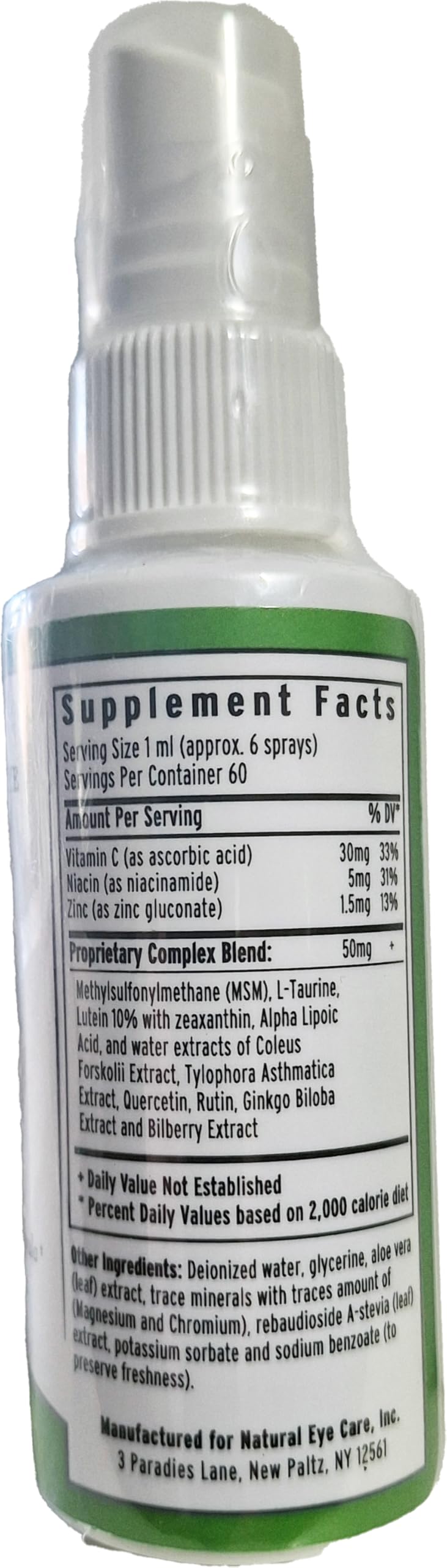 Dr. Grossman’s Complete Eye Formula uses natural stevia and no artificial colors.