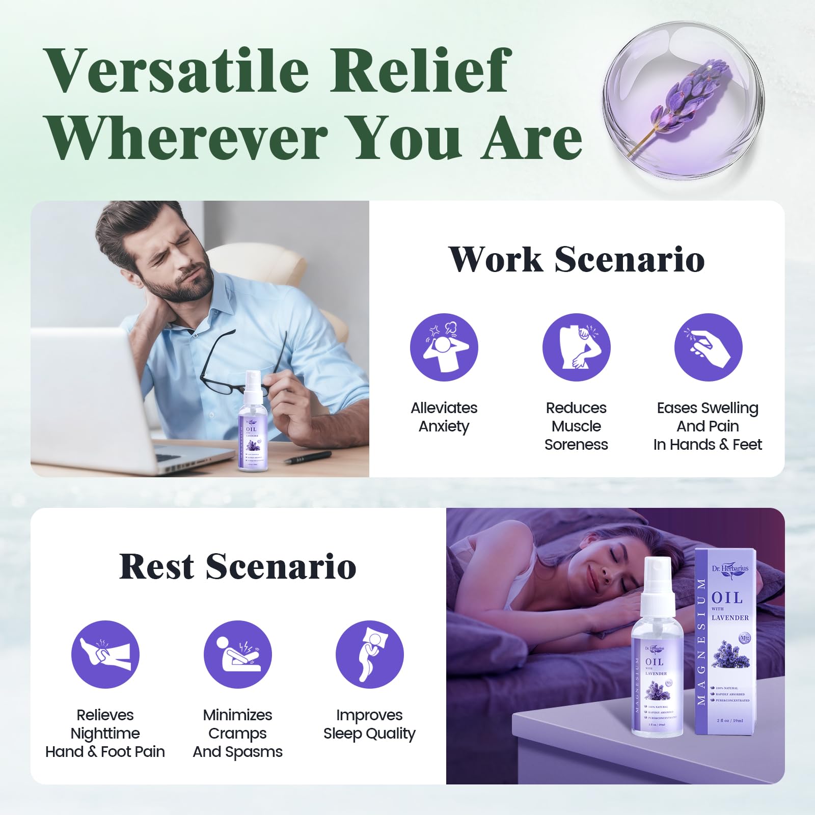 Dr. Herbarius Aloe Vera daytime formula for foot comfort.