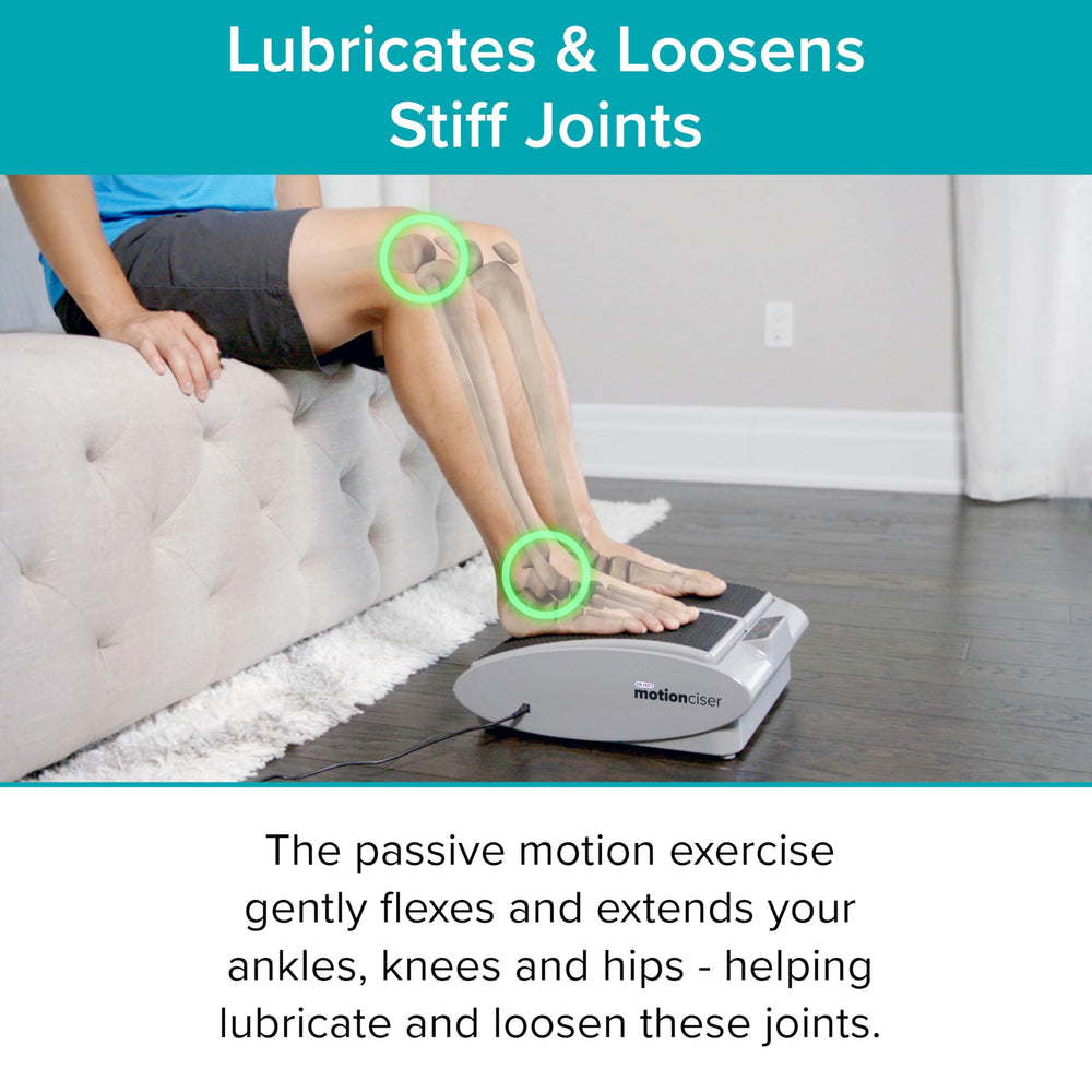 Dr Ho's MotionCiser heat settings warm feet while soothing legs.