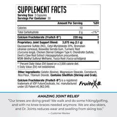 Dr. Joints Advanced FruiteX-B ingredient highlight for potential comfort.