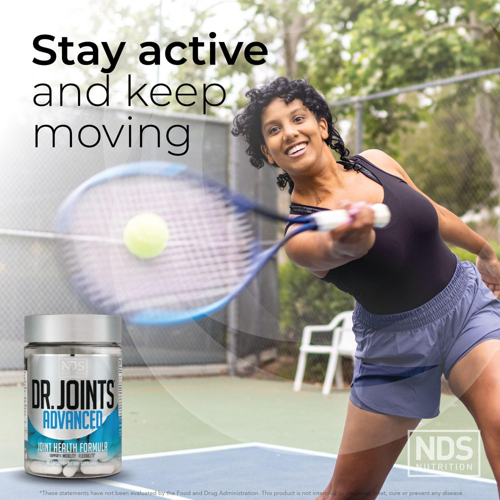Dr. Joints NDS Advanced packaging highlighting FruiteX-B ingredient.