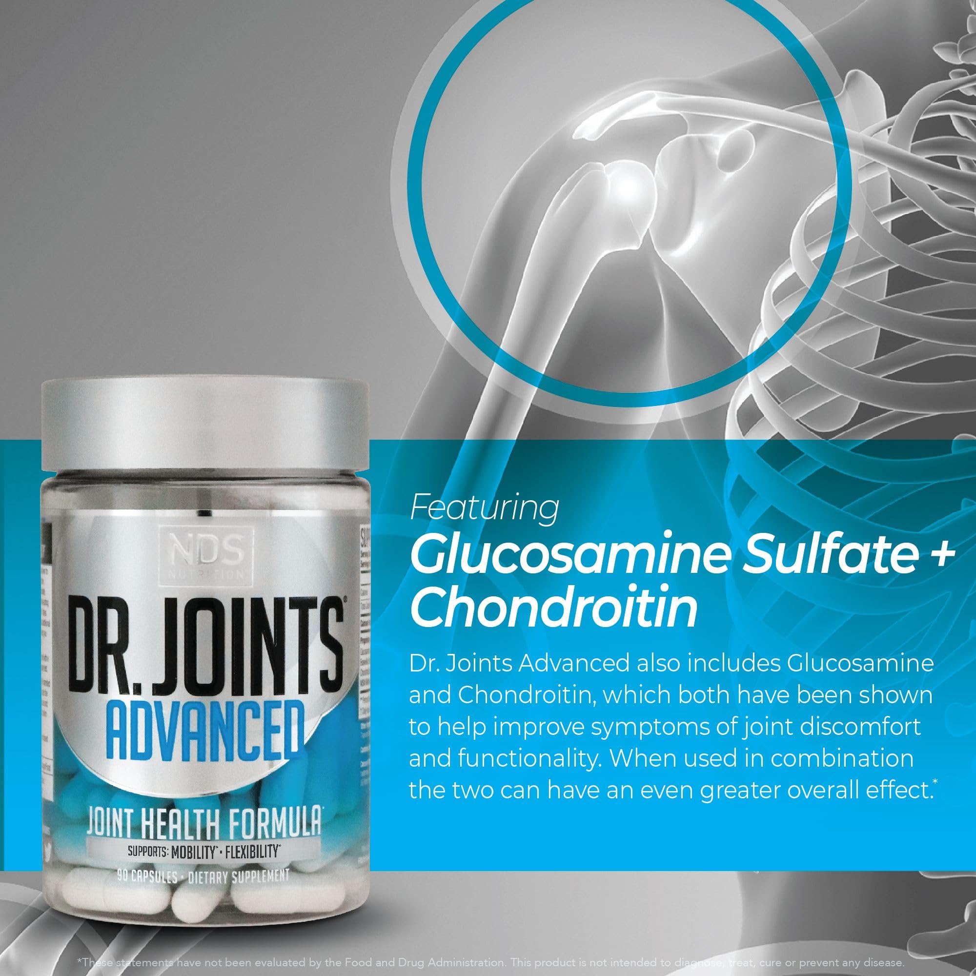 Dr. Joints NDS Advanced turmeric root image suggesting anti-stiffness benefits.