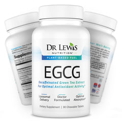 Dr Lewis Nutrition liposomal green tea EGCG tablet close-up for enhanced absorption.