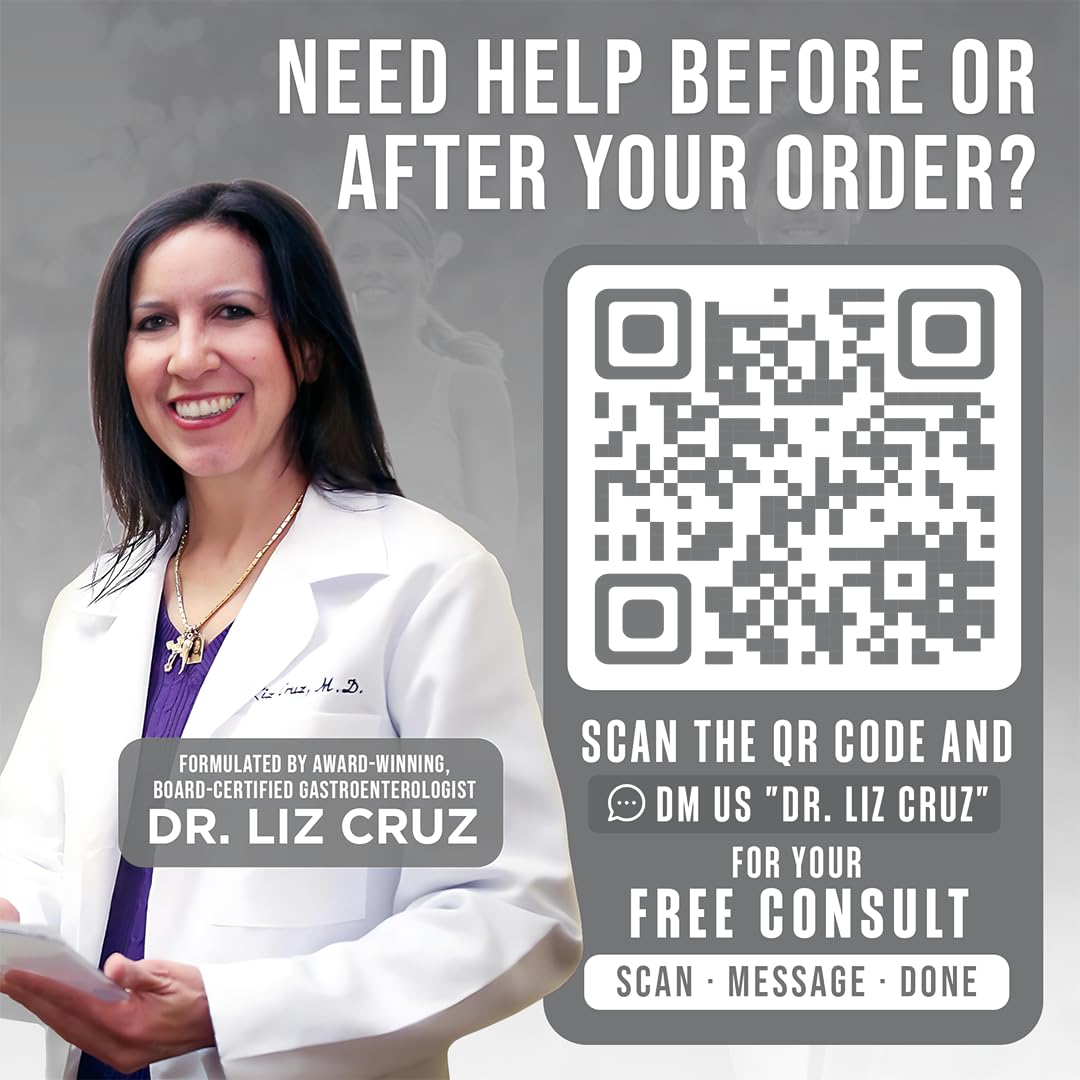 Dr. Liz Cruz Delicate Detox bottle back label with ingredients and dosage