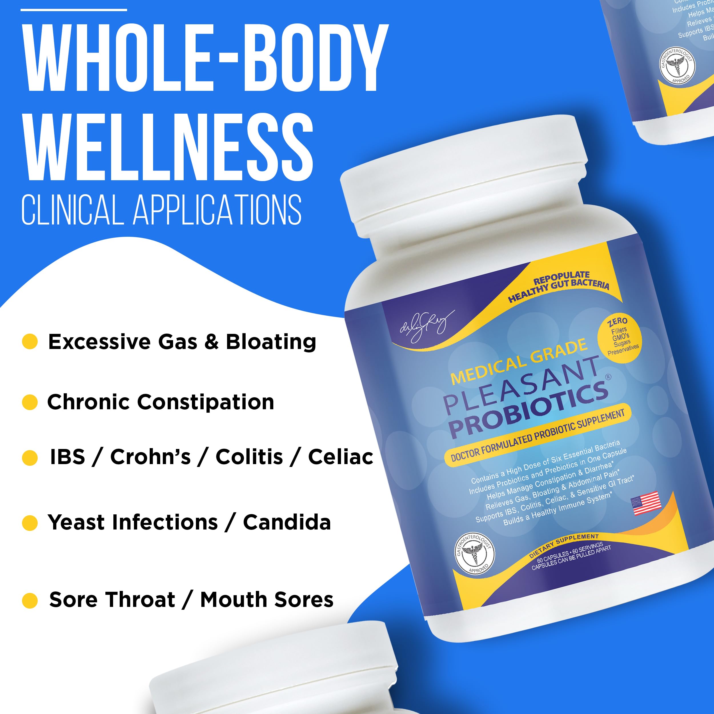Close up of the Pleasant Probiotics label highlighting the formula