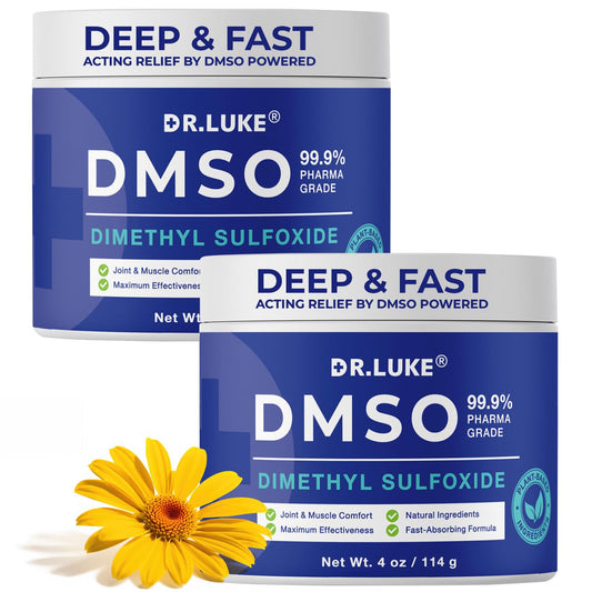 Dr. Luke DMSO cream application close-up showing fast absorption for daily comfort.