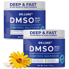Dr. Luke DMSO cream application close-up showing fast absorption for daily comfort.
