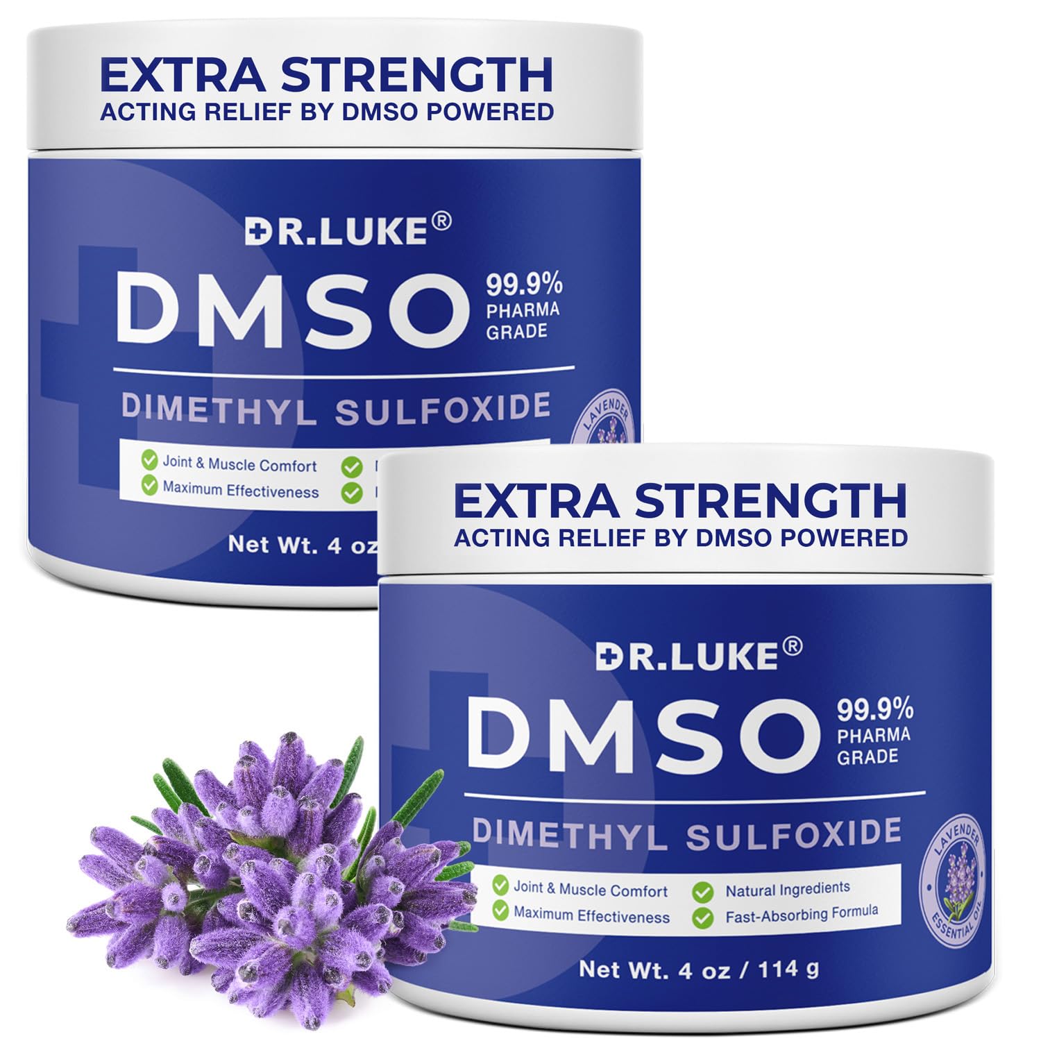 Dr Luke DMSO lavender bottle shows a soothing nighttime option for tired muscles